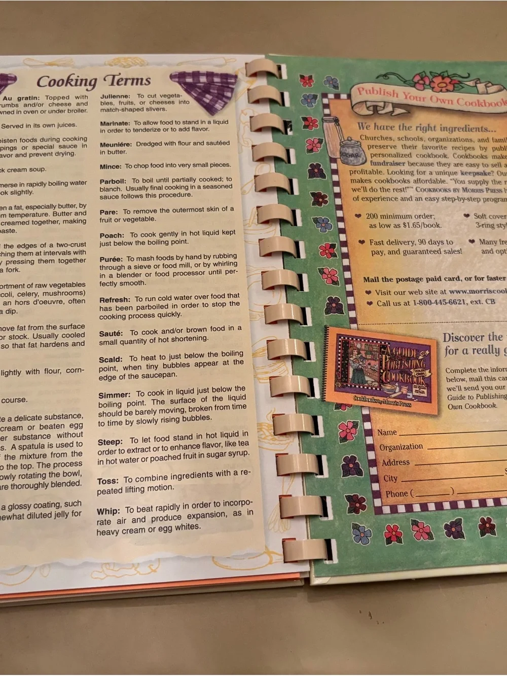 Recipes & Recollections Cookbook - Cream Cover